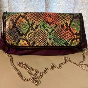 Candies Snake Skin Rainbow Purse Chain Strap